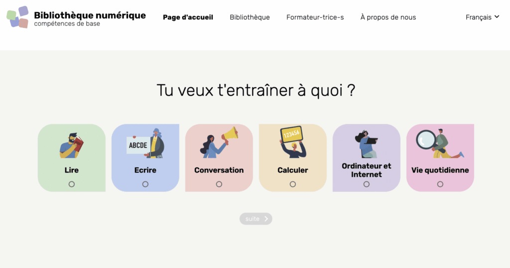 Optimisation de la bibliothèque numérique Compétences de base